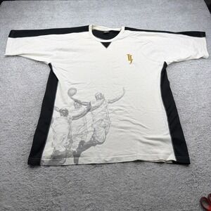 Vintage Lebron James Shirt Mens XXL White Black Basketball Dunk Graphic Nike Y2K